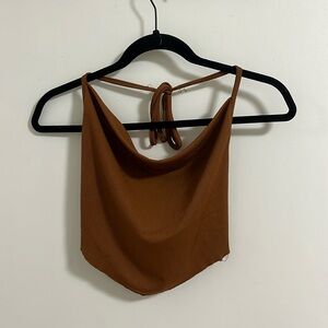 Brown cropped going out top
